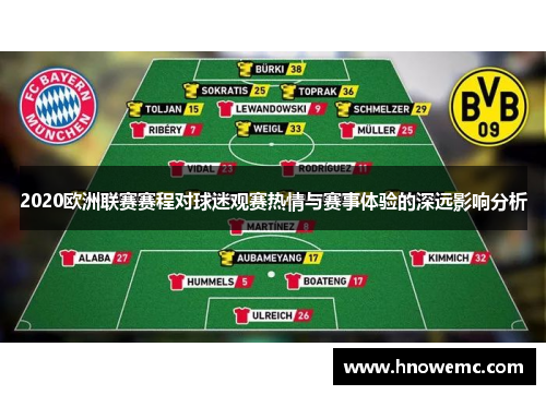 2020欧洲联赛赛程对球迷观赛热情与赛事体验的深远影响分析